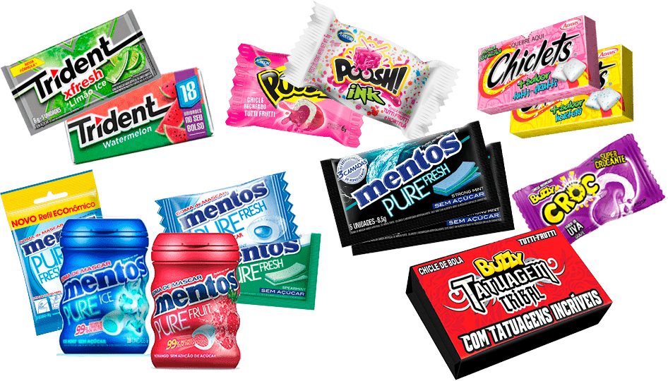 Balas, Pirulitos e Chicletes